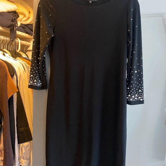 Stretchy black rhinestone dress - Picture 3 of 4